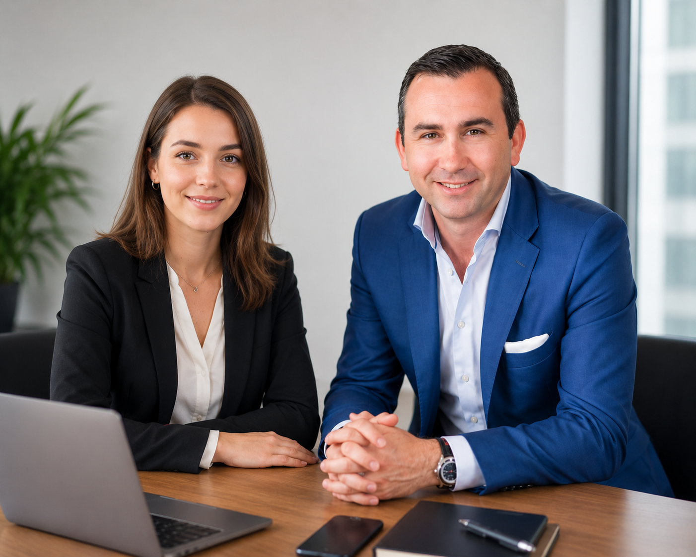Xavier et Chloé, l'équipe de W Properties & Management à Ixelles